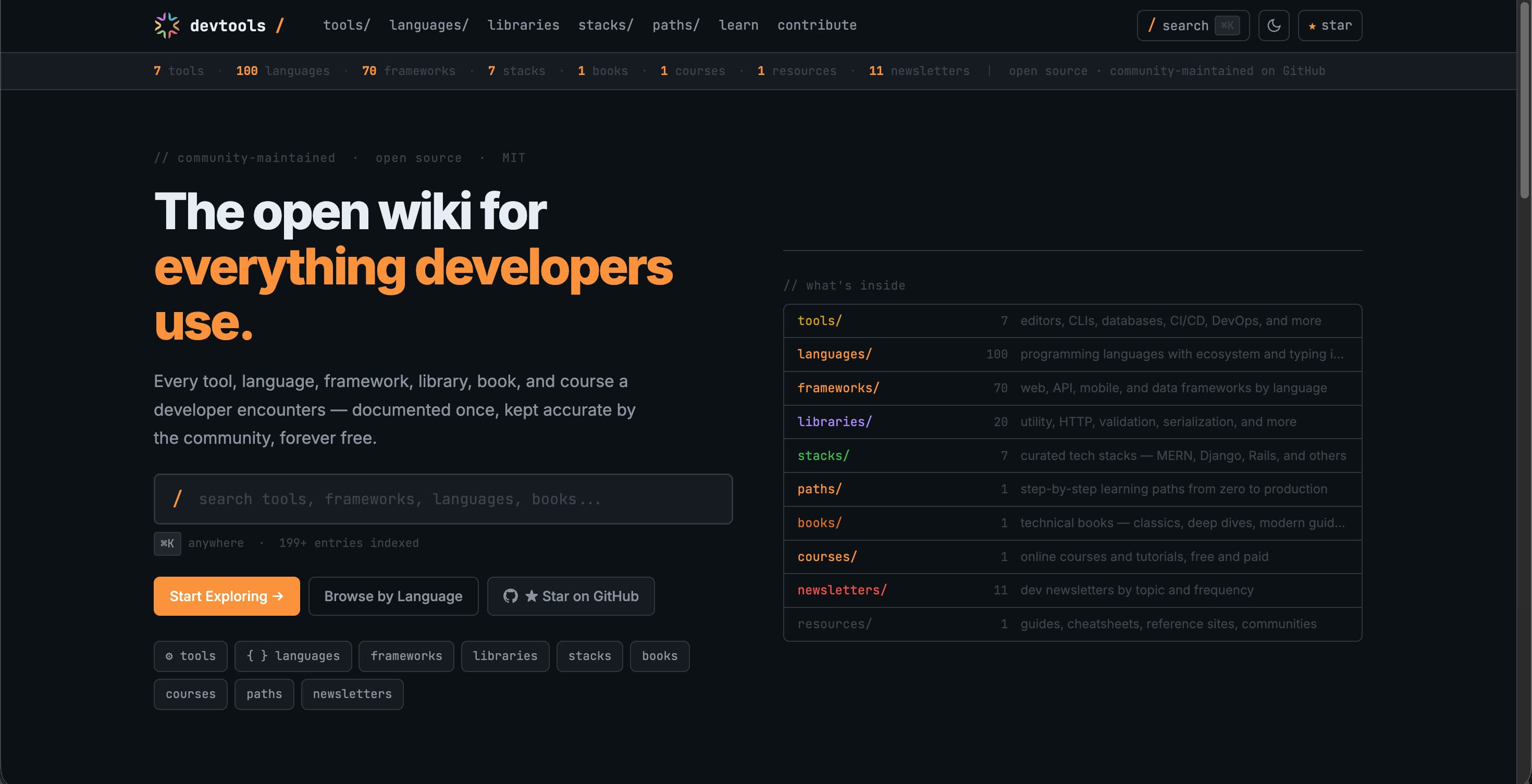 DevTools Directory preview