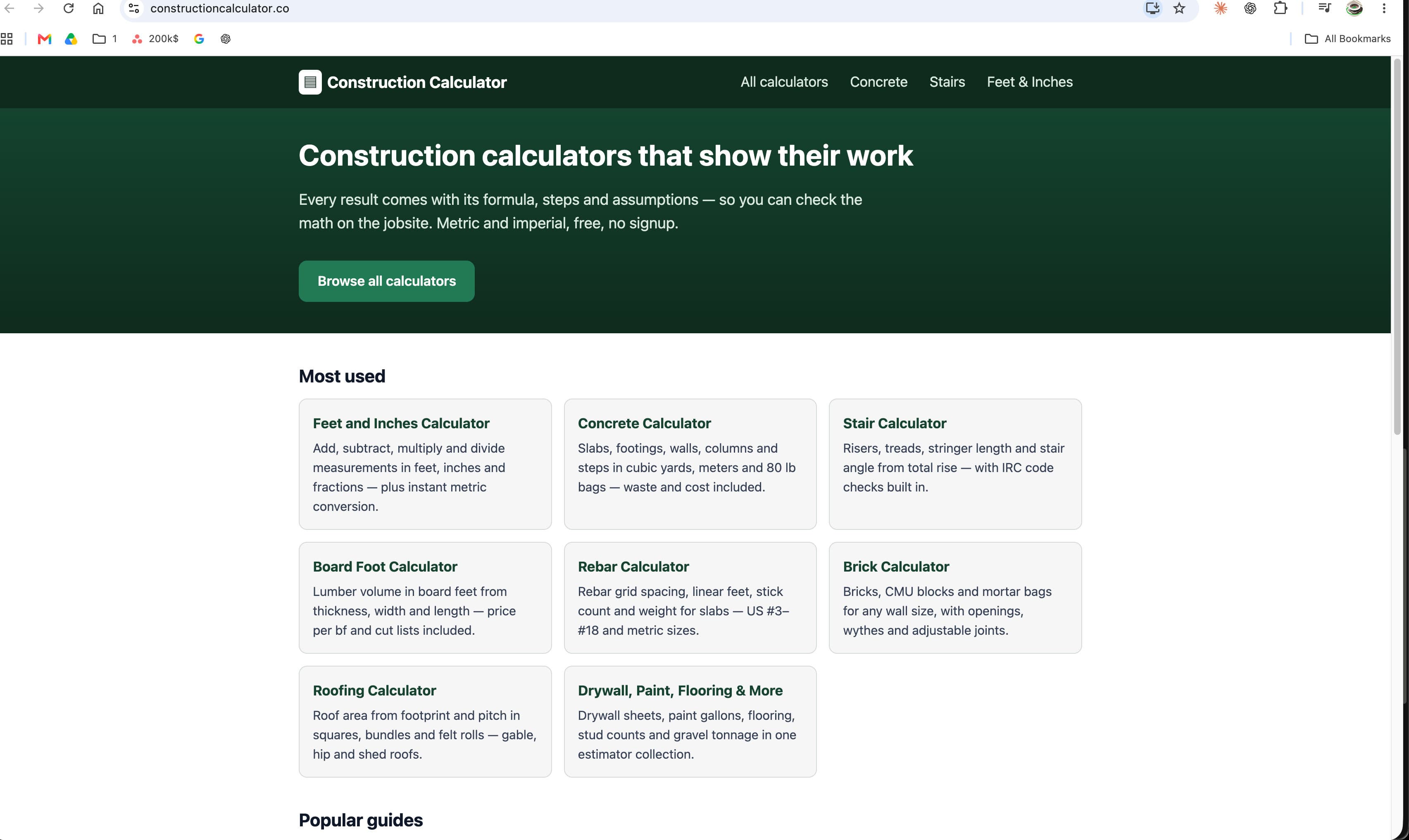 Construction Calculator preview