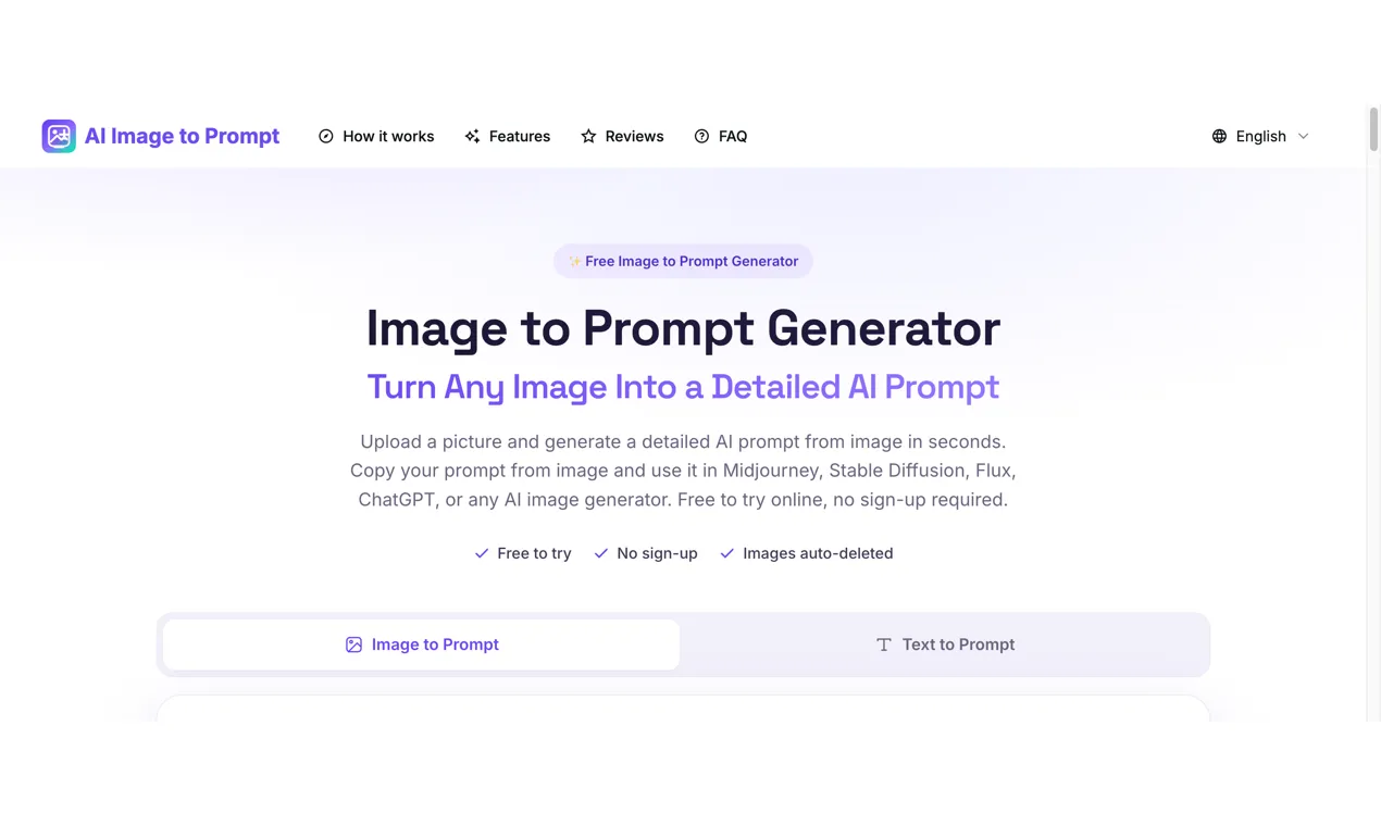 Image to Prompt preview