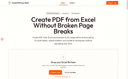 Create PDF from Excel