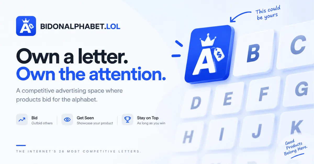 bidOnAlphabet preview
