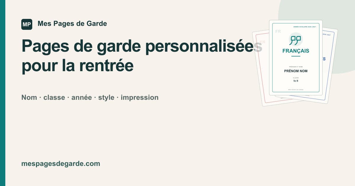 Mes Pages de Garde preview